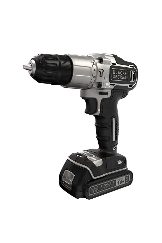 Black Decker Silver Series Bdchd18sc1k-qw 18v 1.5ah Batarya Darbeli Matkap Aksesuar (KİTBOX) - 4