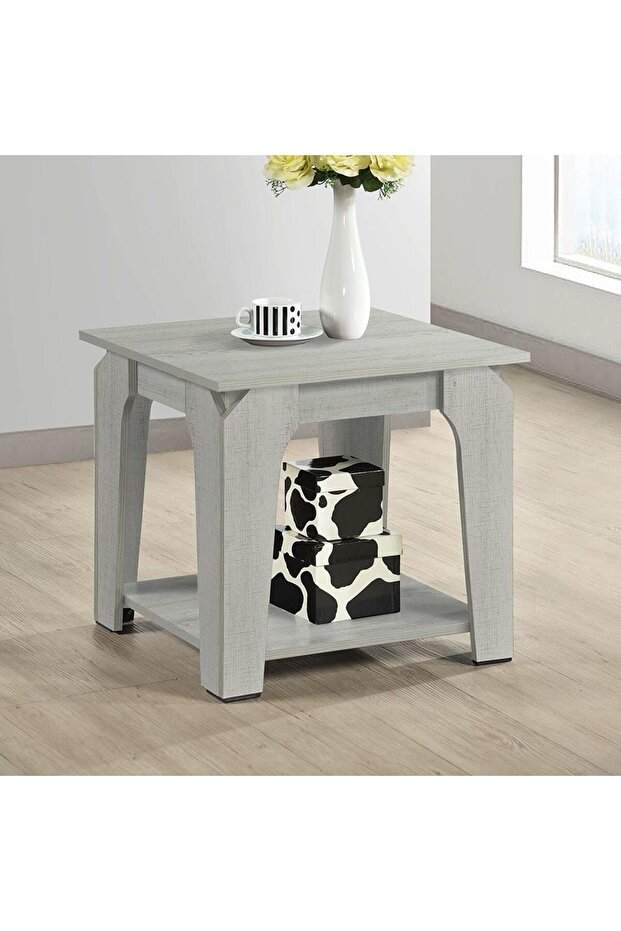 Edralin End Table L45xW45xH50cm - Timber White