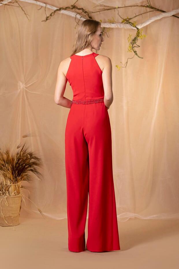 5949CRP KREP TULUM ELBİSE - 2