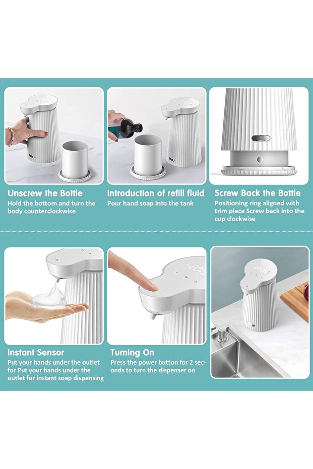 USB Portable Foam Machine Automatic Sensor Hand Sanitizer 500ML - 8