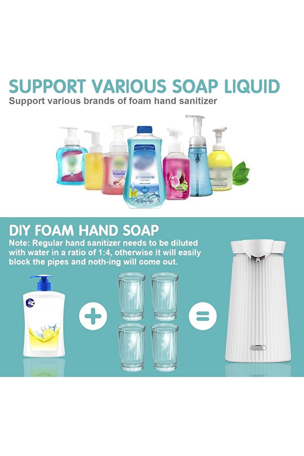 USB Portable Foam Machine Automatic Sensor Hand Sanitizer 500ML - 7