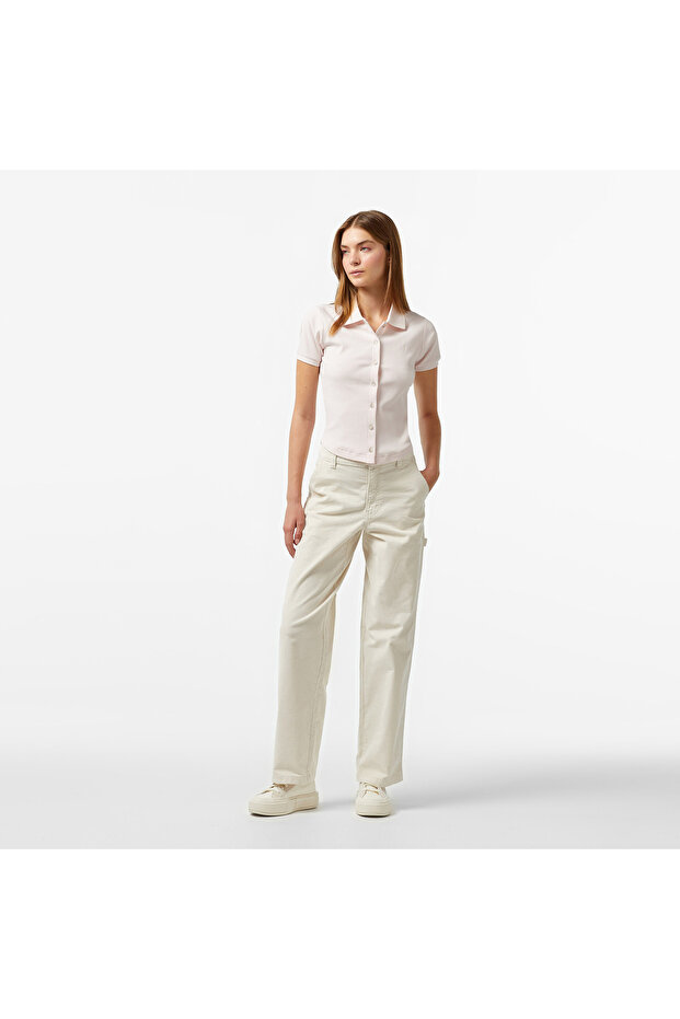 Slim Fit Kadın Pembe Gömlek - 3