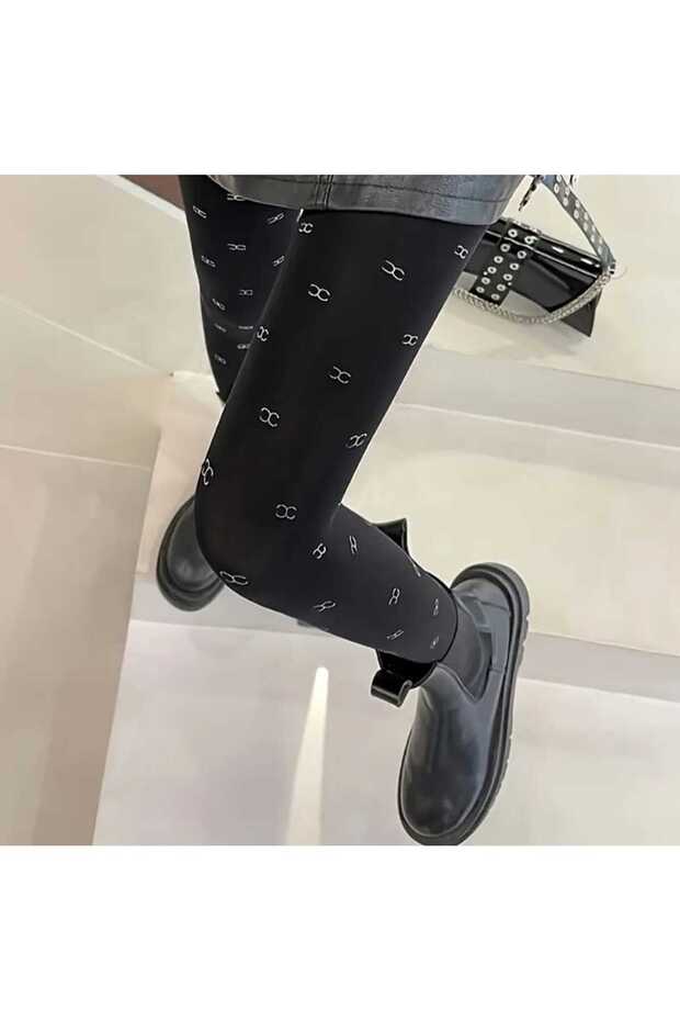 KALIN BASKILI KÜLOTLU ÇORAP - 1