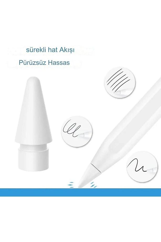 Apple Ipad Pencil Uyumlu Kalem Ucu 1. Ve2.nesil Usb-c/pro Kalem Yedek Uç Kalem Ucu Tablet Ucu 1 Adet - 3