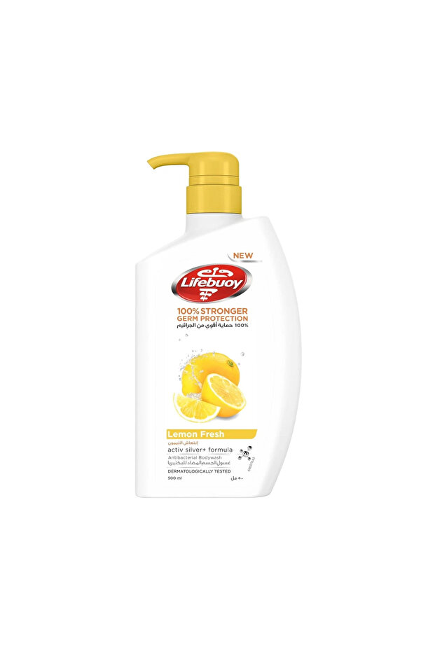 Lemon Fresh Scent Antibacterial Citrus Extract Liquid Body Wash (500ml)