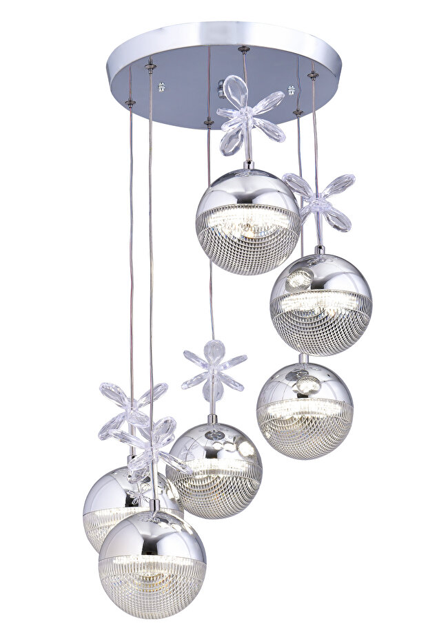 ROSALİ 6 TOP KROM AVİZE - 1