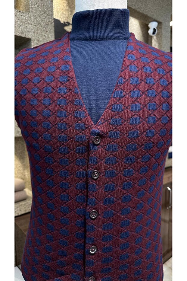 BORDO TRİKO YELEK - 8