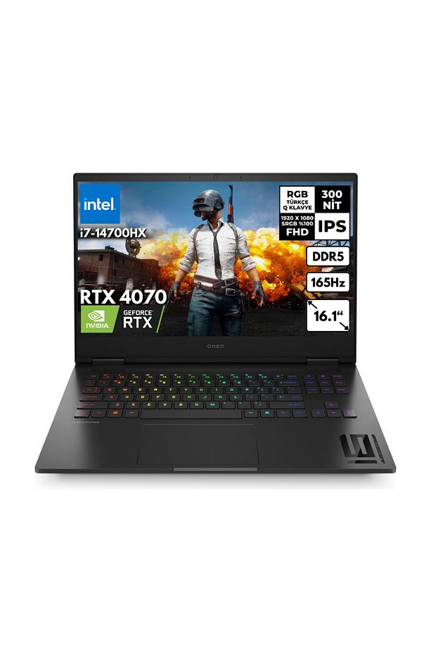 Omen 16-WF1020NT i7-14700HX 64GB 512 GB SSD RTX4070 (8GB) 16.1" FHD Freedos 9J1Y9EAHMF19 - 1