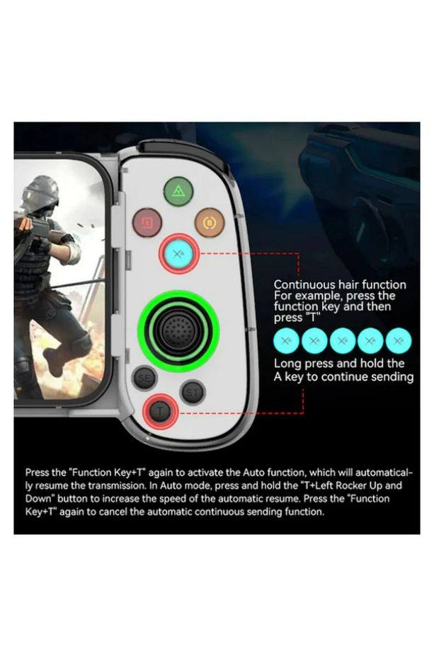 Teleskopik Cep Telefonu Gamepad Bluetooth Uyumlu 5.0 Android İos Ps4 İçin Kablosuz konsol D7 - 7