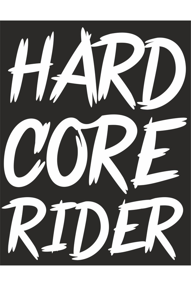 Hard Core Rider Motor Sticker Glass Sticker Auto Sticker 14X18 cm