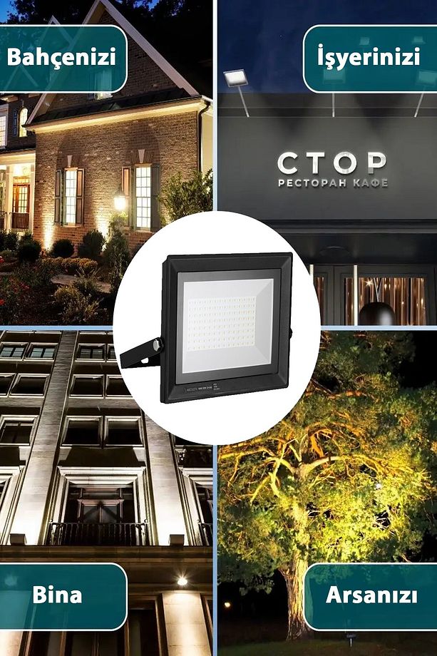 Led Projektör 100 W Gün Işığı Ip 66 Su-toz Geçirmez Smd Led Yüksek Işık - 4