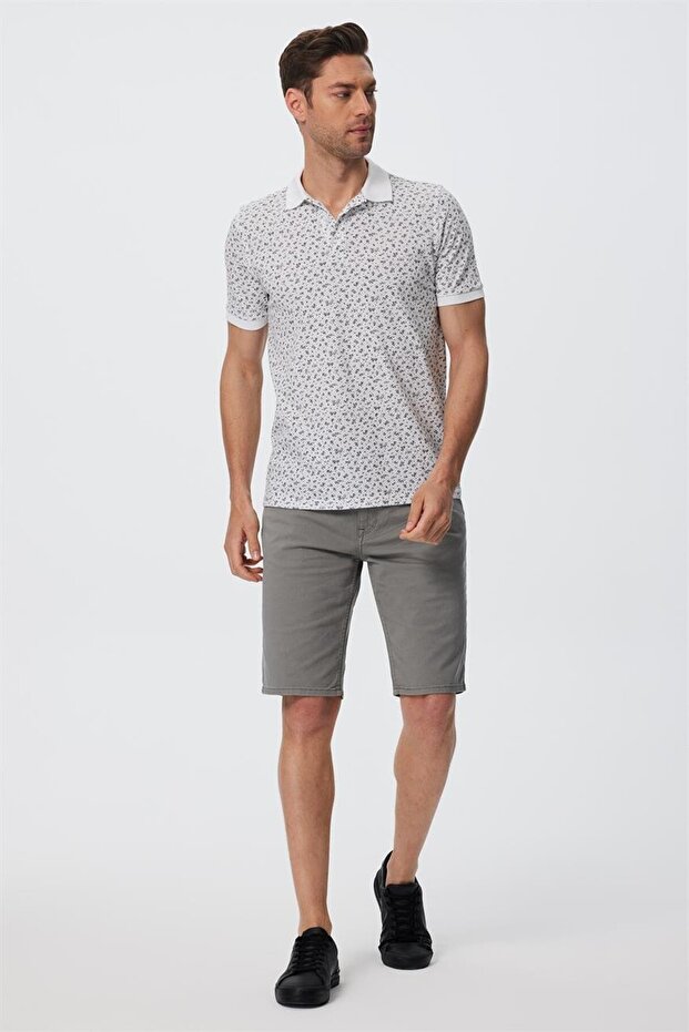 Newbernard Men's 100% Cotton Polo Neck T-Shirt White