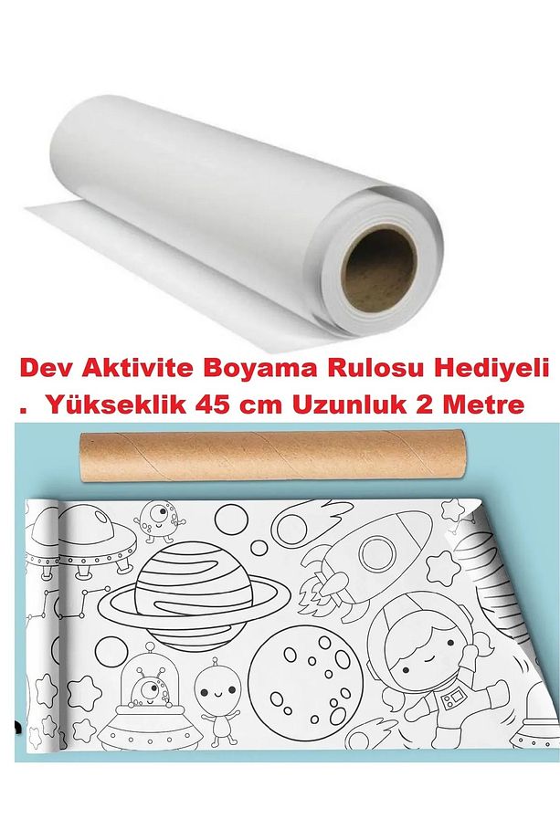 Hediyeli Rulo Resim Kağıdı 1 Adet Genişlik 45 Cm Uzunluk 50 Metre Plotter Kağıt Resim Boyam - 1