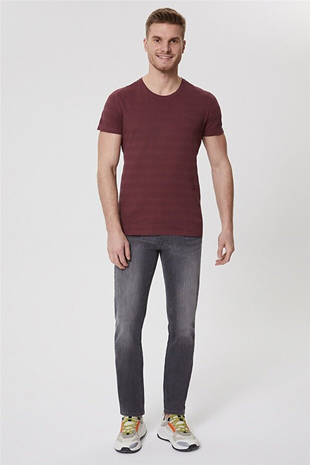 Baines Men's 100% Cotton Crew Neck T-Shirt Dark Dusty Rose