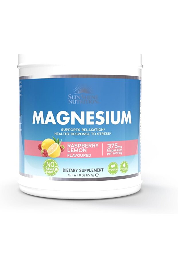 Magnesium - 375Mg Magnesium Per Serving Raspberry Lemon Flavor, 227Gms