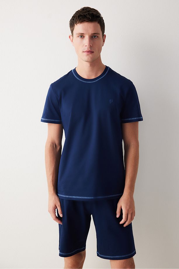 Blue Şort Pijama Takımı - 1