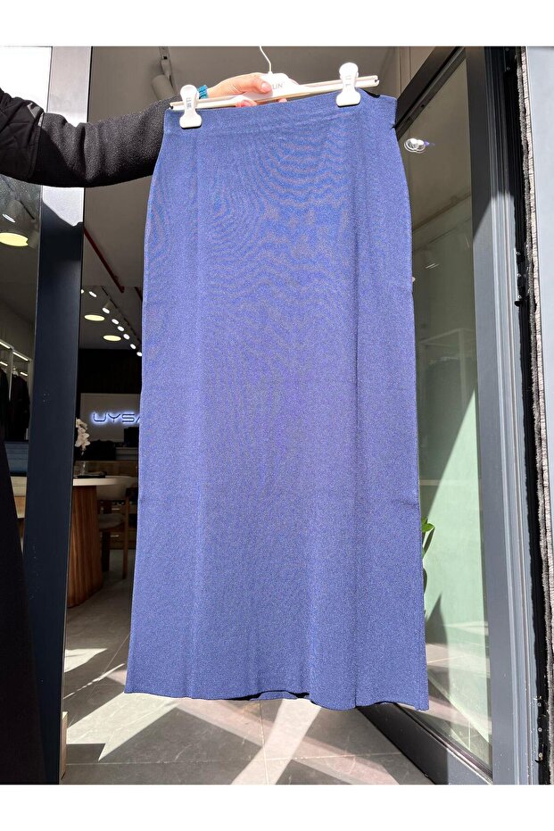 013 Kalem Knitwear Skirt Navy Blue