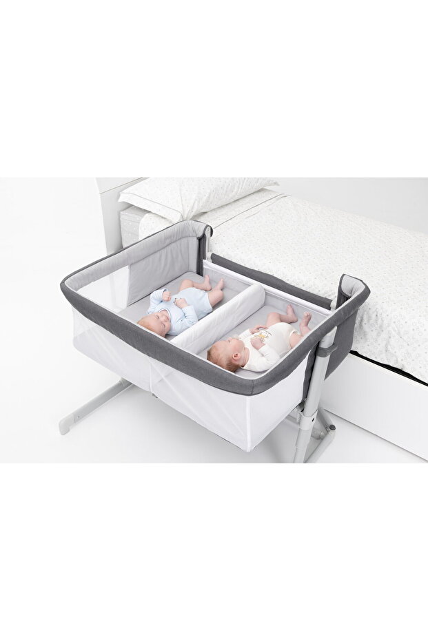 NEXT2ME TWINS CO-SLEEP. CRIB MAGNET GREY - 7