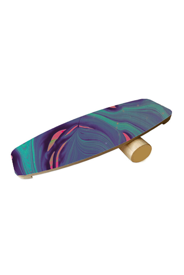 Wooden Printed Balance Board Rocket Balance Board Rocket Gym Board
