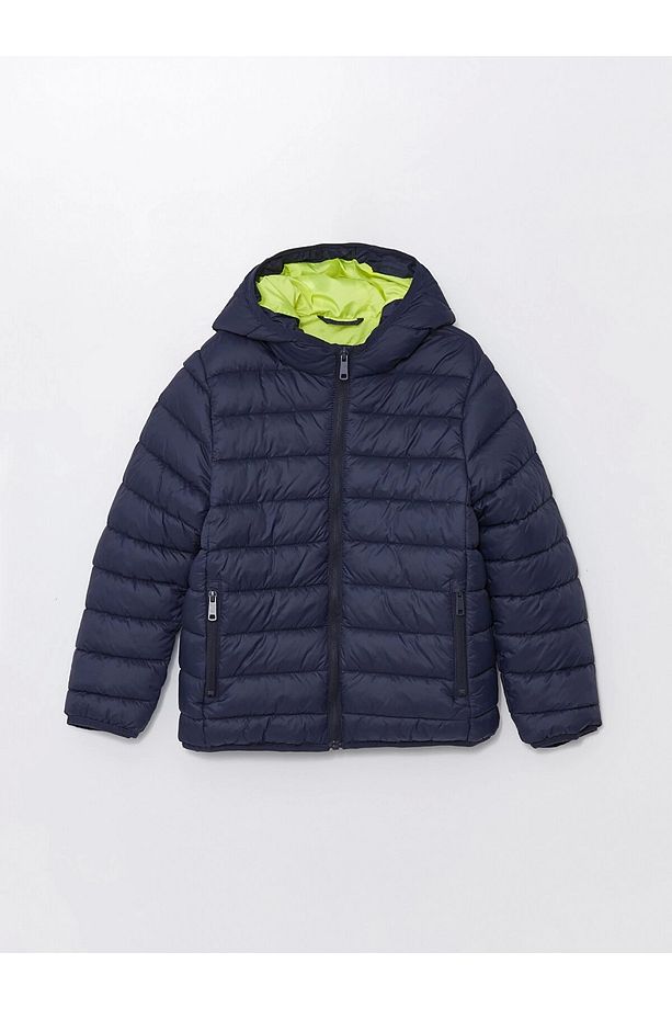 LCW Kids LACİVERT Kapüşonlu Erkek Çocuk Şişme Mont - 1