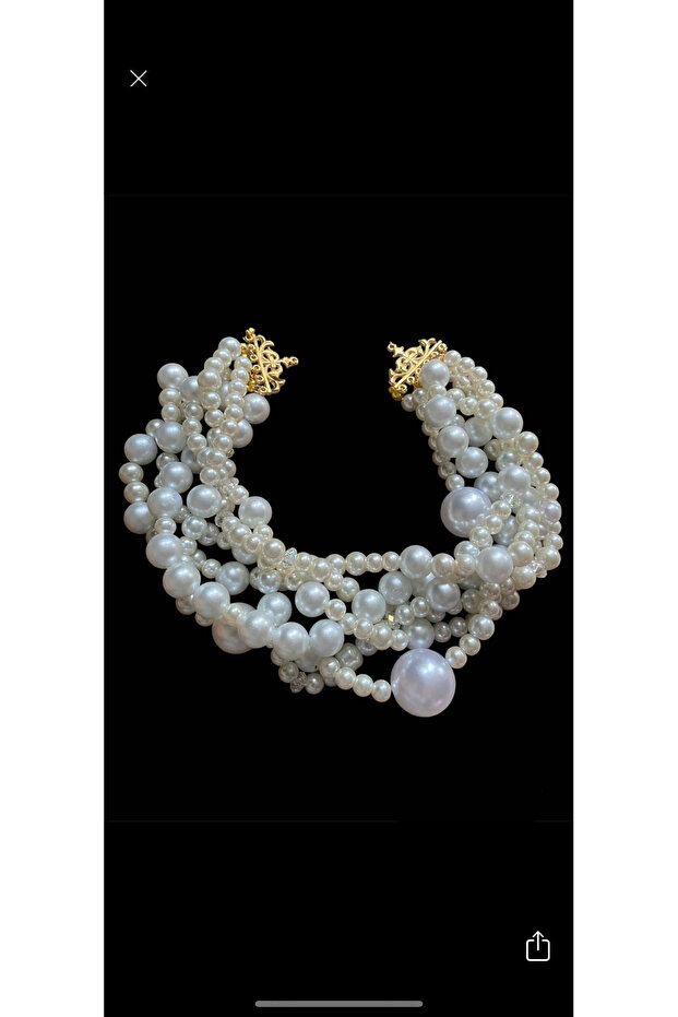 Çapraz inci kolye - 1