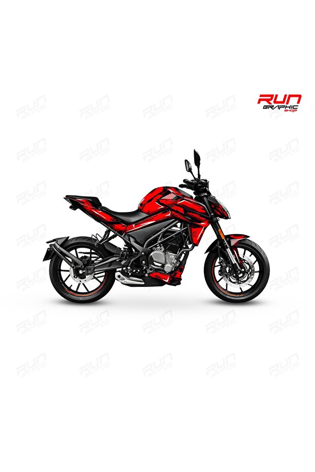 Cf Moto Nk 250 Red Cartoon Pattern Full Fairing Graphics Kit, Motorcycle Sticker Set