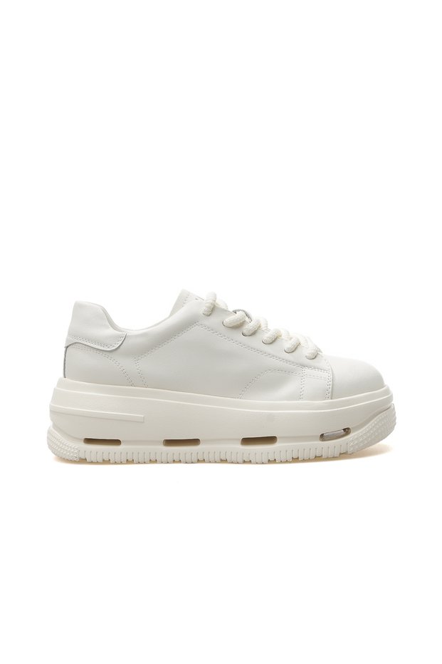 Women's Genuine Leather Casual Sports Shoes - White 25Y 121230007 Z