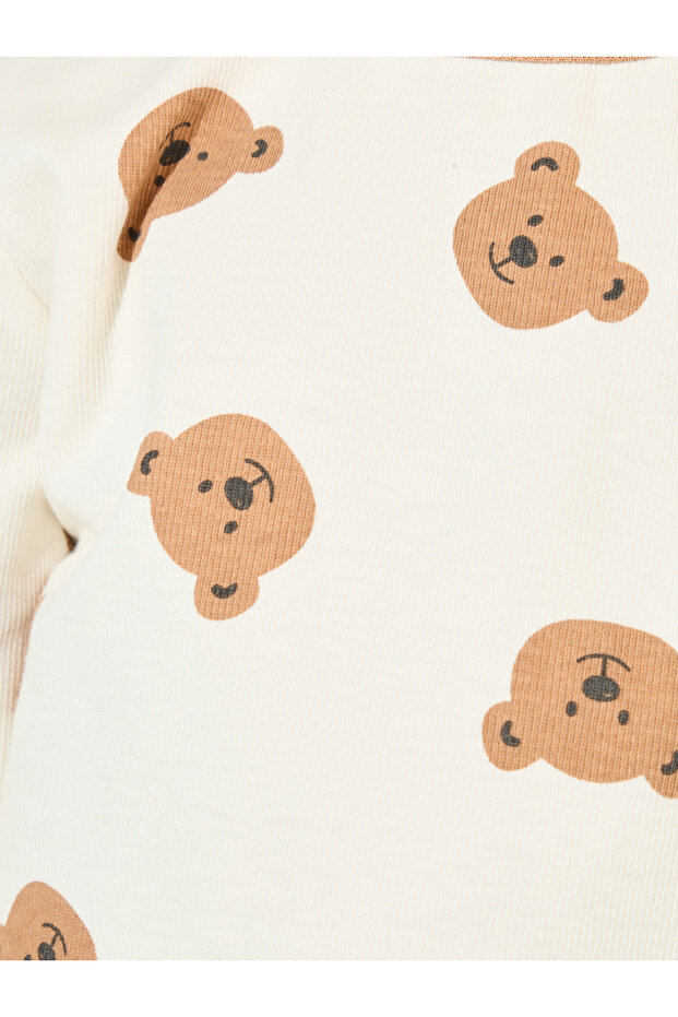 Bear Pattern Sweatshirt & Pyjama Set - 3