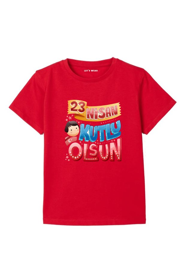 Happy April 23 Custom Children's T-Shirt Combed Crew Neck T-Shirt for Kids