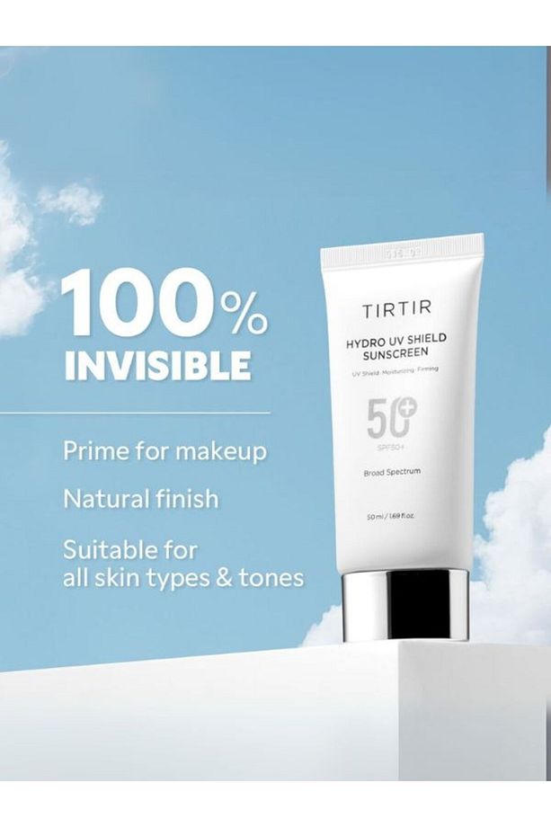 TIRTIR HYDRO UV SHIELD SUN SCREEN SPF50+ BROAD SPECTRUM 50ML Yüksek Korumalı Yüz Güneş Kremi - 6