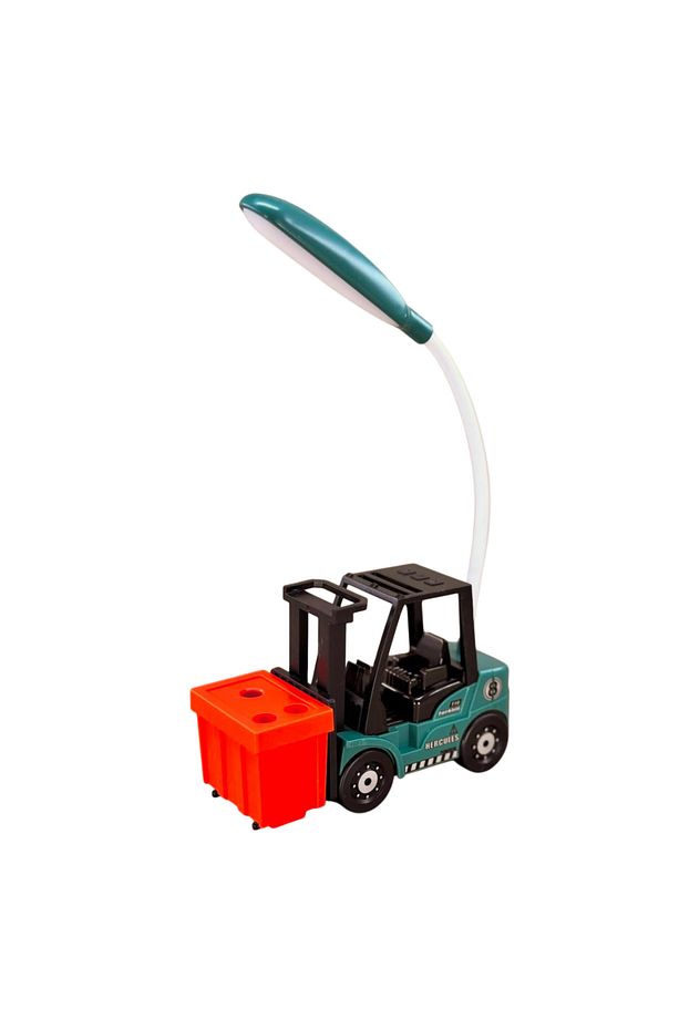 Sevimli Forklift Tasarımlı Masa Lambası Çocuk Odası Gece Lambası Kalemlik ve Kalemtraş Usb Şarj - 2