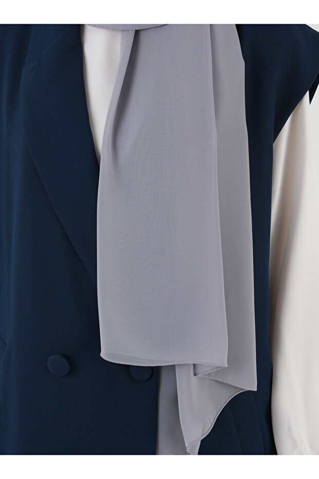 Premium Krep Şal - Gri - 4