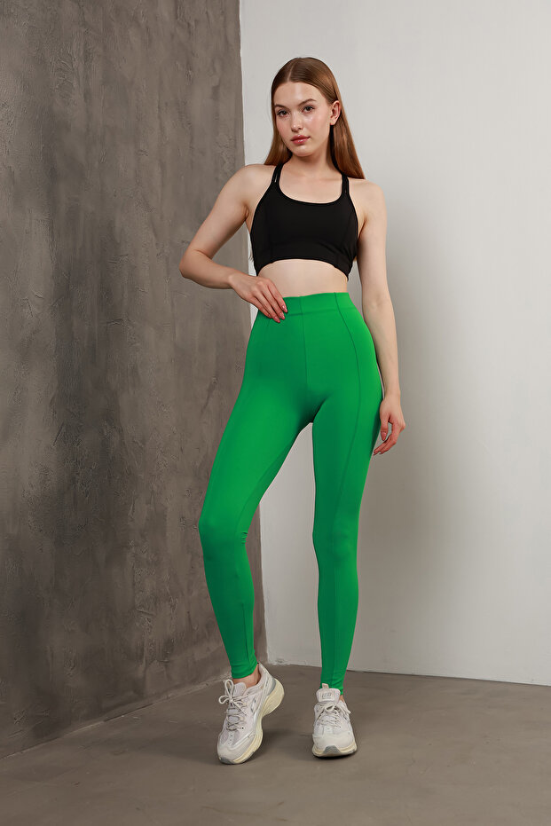 Front Stitching Detailed Recovery Full Length Leggings Missta2392