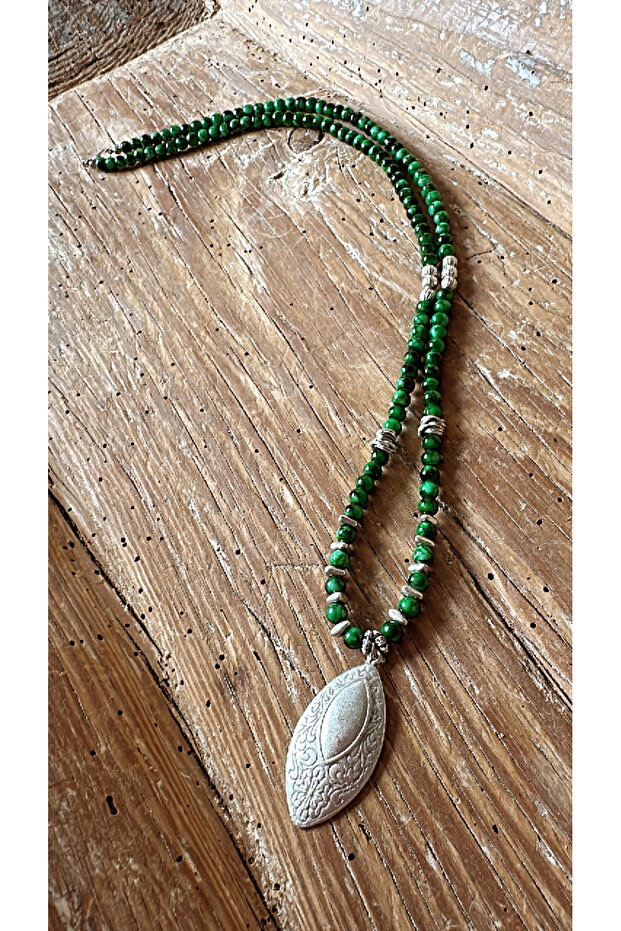 Long grey Motif Kolye - 2