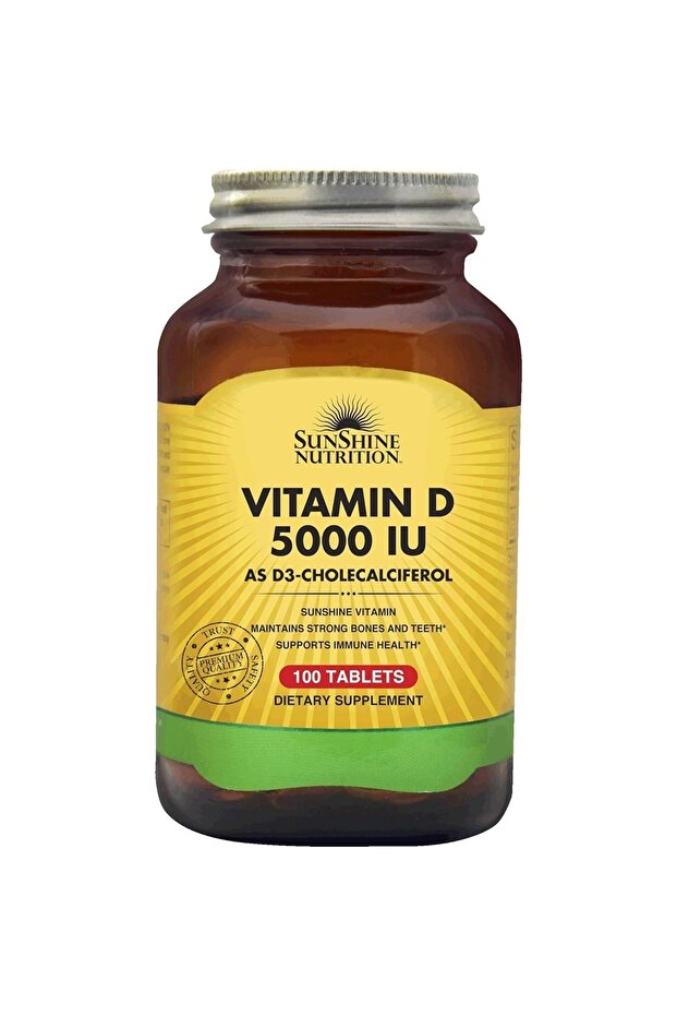 Nutrition Vitamin D 5000 Iu (D3 Cholecalciferol) -100 Tablets