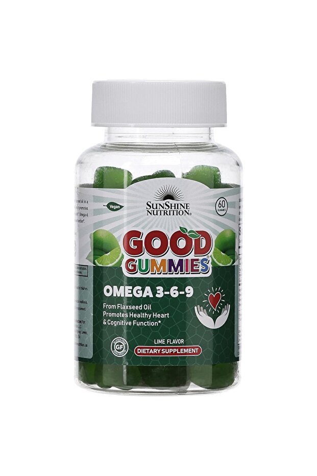 Nutrition Good Gummies Omega 3-6-9 - Lime Flavor, 60 Units