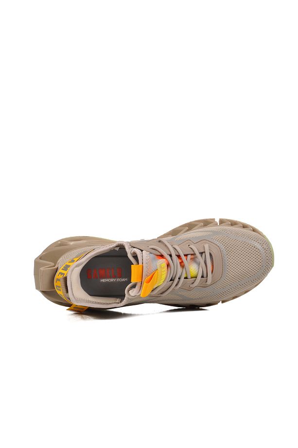 Bej Fileli Hava Alabilen Memory Foam Erkek Sneaker Bright M - 4