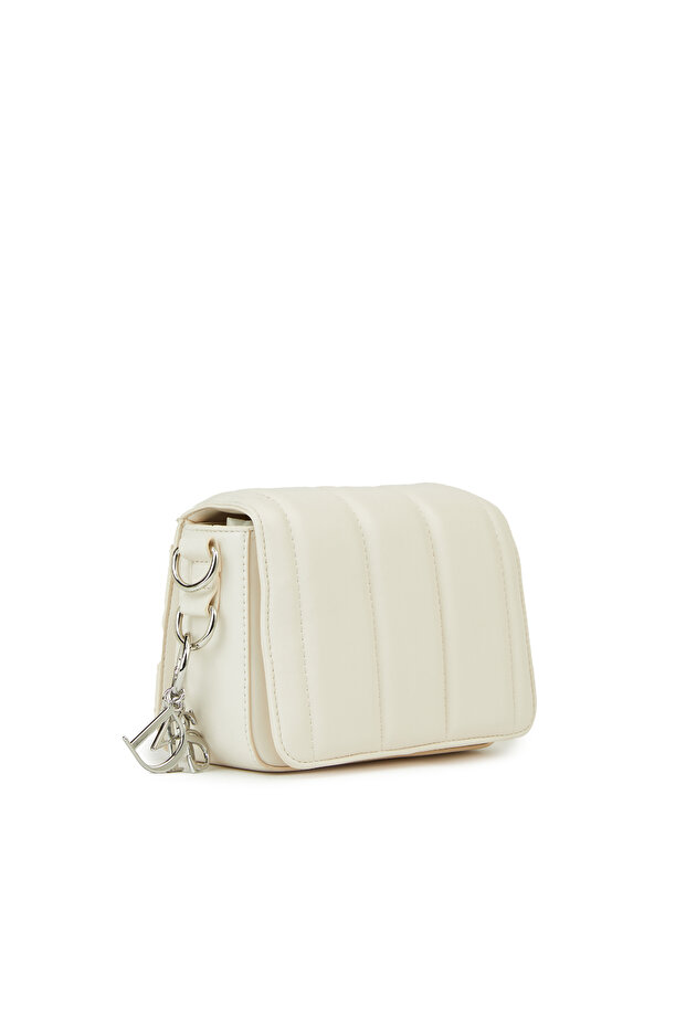 Bej Kapitoneli Kadın Postacı Çanta - 3