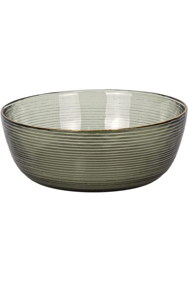 Crystal Glass Dessert Bowl – Premium Glass, Golden Edges
