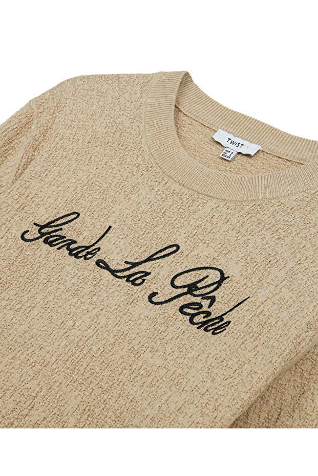 SLOGAN NAKIŞLI TRİKO - 4