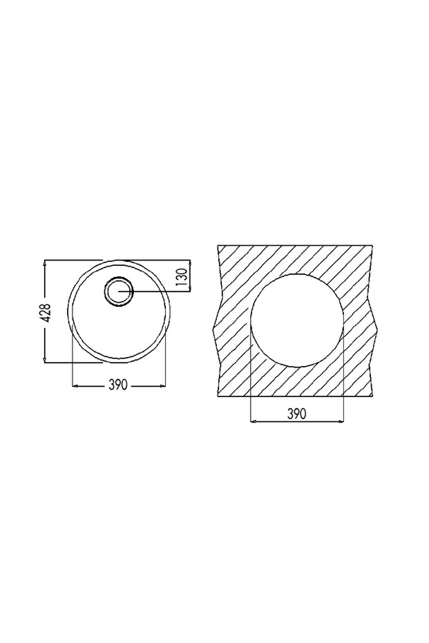 Round Paslanmaz Çelik Eviye - 2