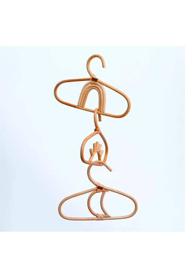 3'lü Rattan Askı - 3