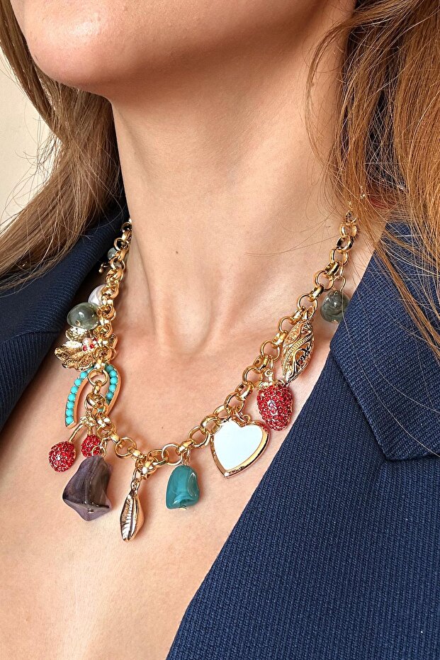 Charm Uçlu Şans Kolyesi - 8