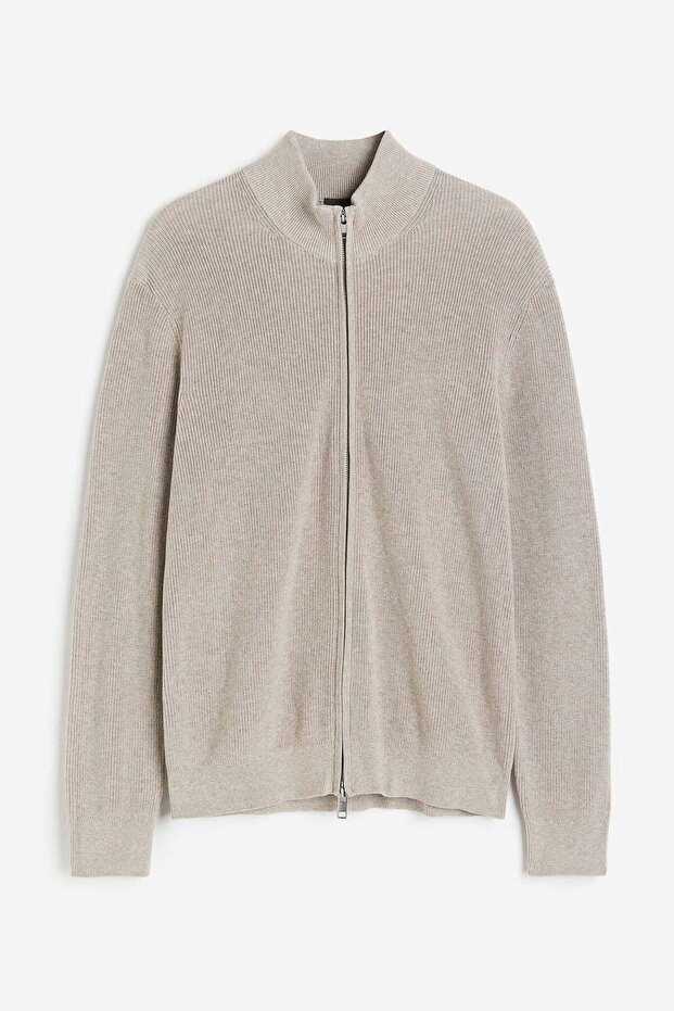 Regular Fit Zip-through cardigan