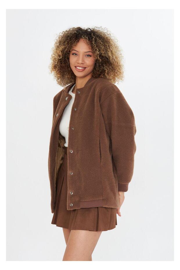 Kaşe Bomber Ceket - 5