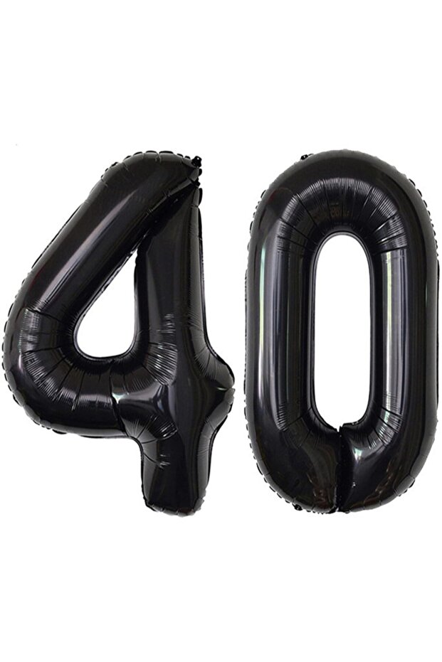 بالون فويل أسود مكون من 40 رقمًا