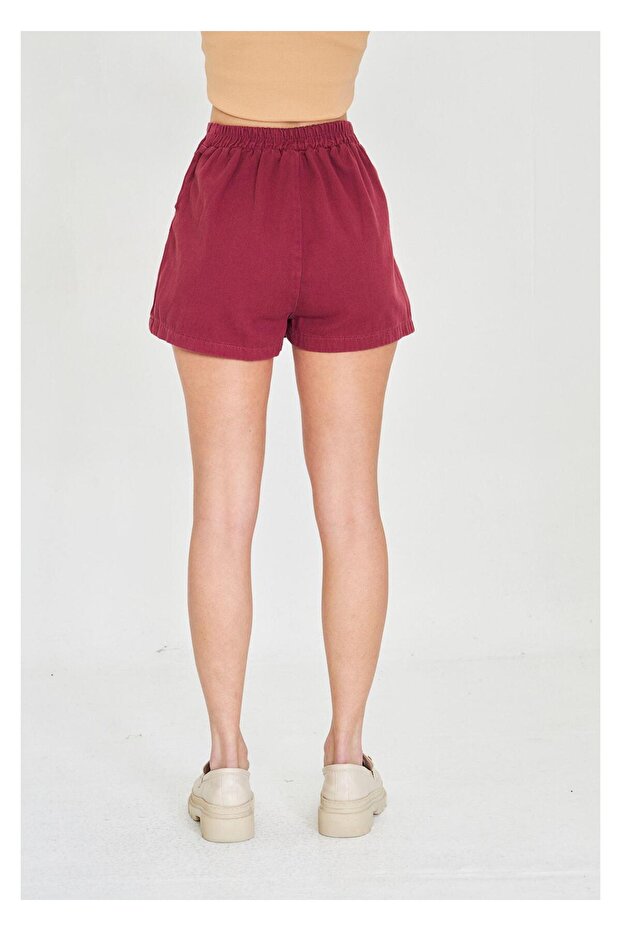 Gabardin Şort Etek - 4