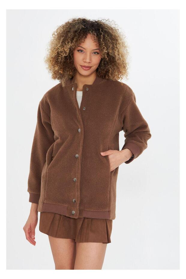 Kaşe Bomber Ceket - 4