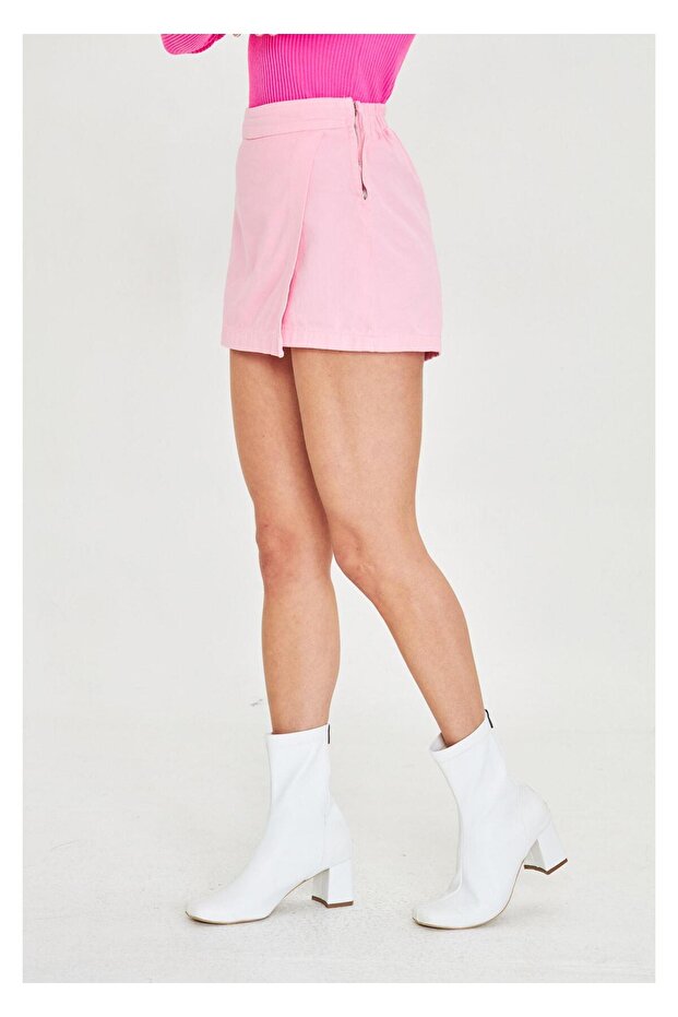Gabardin Şort Etek - 5