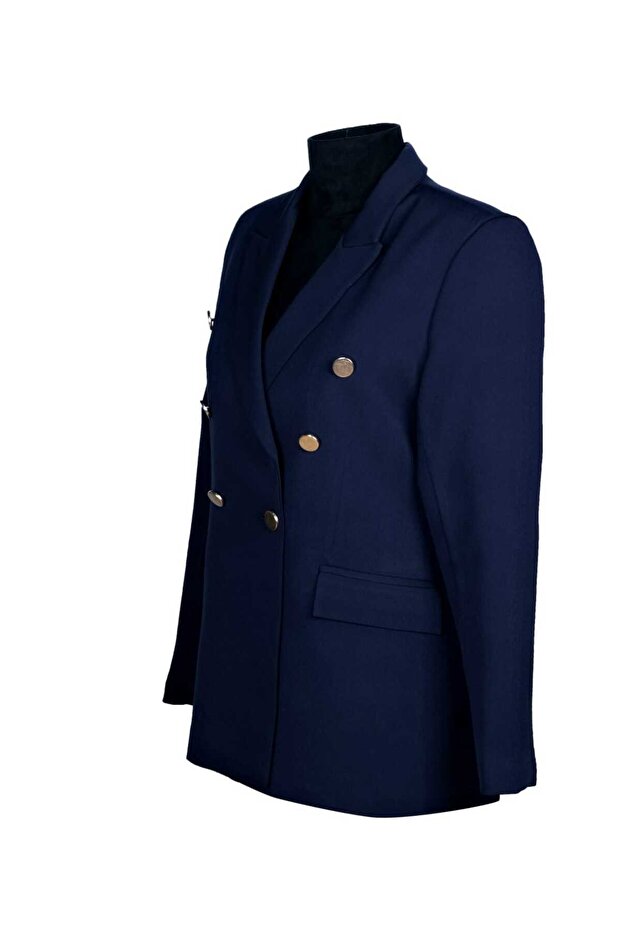 Çift düğme Blazer Ceket - 3